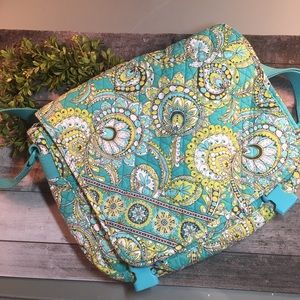 Vera Bradley messenger bag. Aqua/green EUC